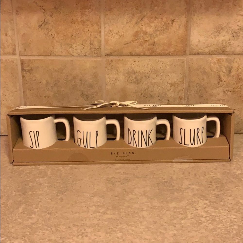 Rae Dunn Espresso Mug Set - New in Box